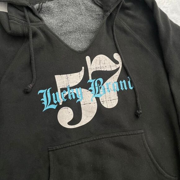 Lucky Brand Vintage Sweatshirt Hoodie Size Large Grunge Punk Skater Vtg 2000s - Picture 2 of 5